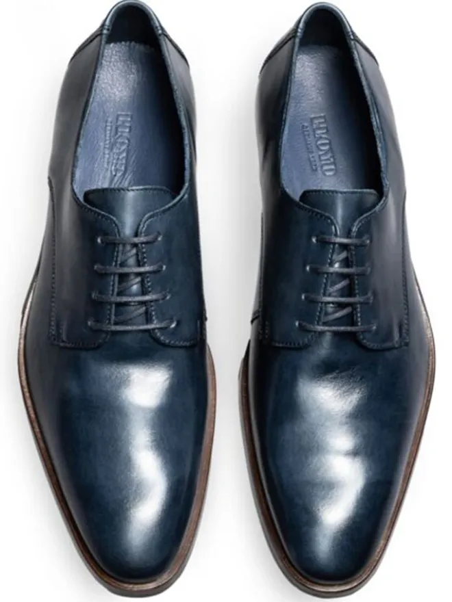 Leder-Schnürschuhe "Odil" in Dunkelblau>LLOYD Sale