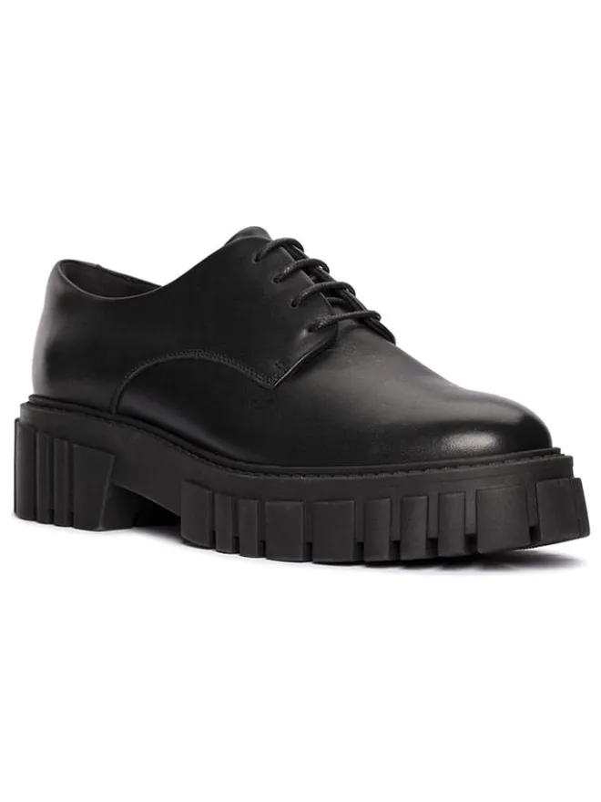 Clarks Schnürschuhe^Leder-Schnürschuhe "Page Walk" in Schwarz