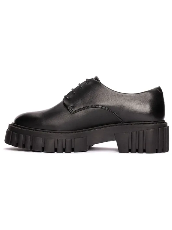 Clarks Schnürschuhe^Leder-Schnürschuhe "Page Walk" in Schwarz