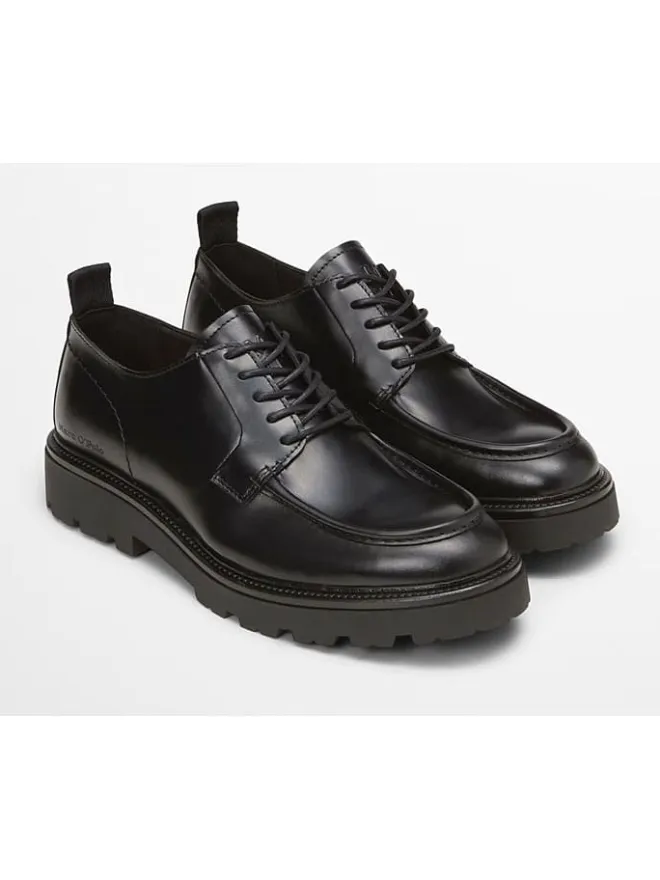 Leder-Schnürschuhe "Phil" in Schwarz>Marc O'Polo Shoes New
