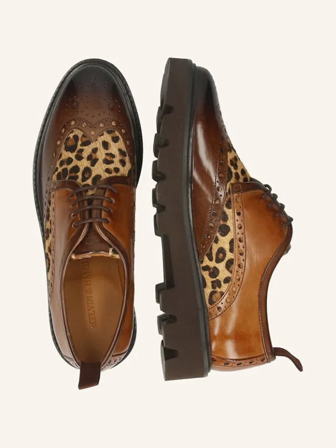 Leder-Schnürschuhe "Selina 84" in Hellbraun>MELVIN & HAMILTON Outlet