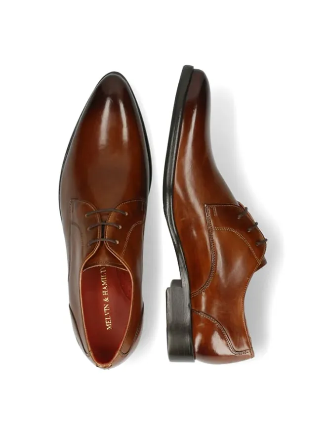 Leder-Schnürschuhe "Toni 1" in Braun>MELVIN & HAMILTON Clearance