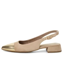 Leder-Slingballerinas in Beige>Tamaris Sale