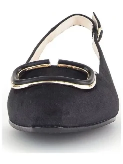 Leder-Slingballerinas in Schwarz><noscript><img width=