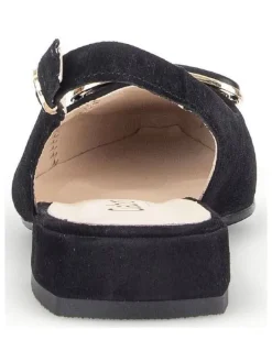 Leder-Slingballerinas in Schwarz><noscript><img width=