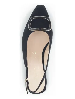 Leder-Slingballerinas in Schwarz><noscript><img width=