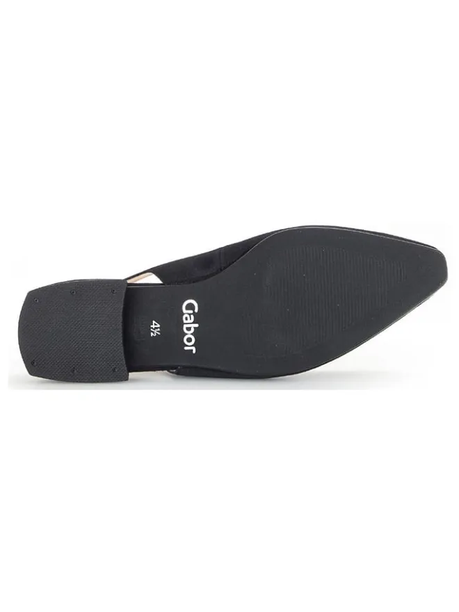 Leder-Slingballerinas in Schwarz>Gabor Sale