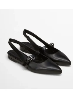 Leder-Slingballerinas in Schwarz>Marc O'Polo Shoes Online