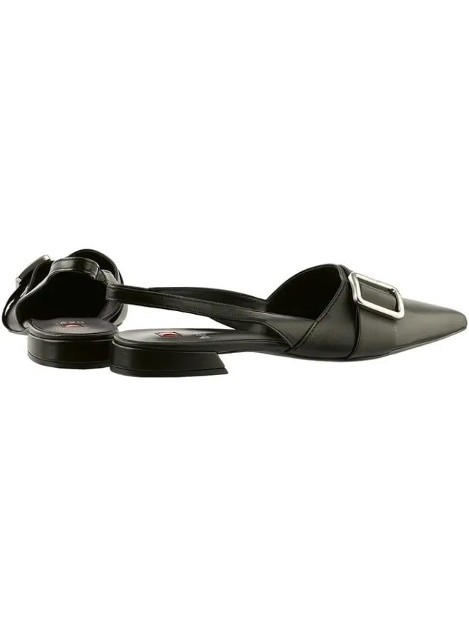 Leder-Slingballerinas in Schwarz>Högl Hot