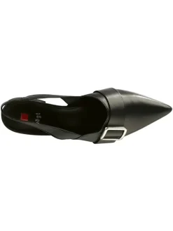 Leder-Slingballerinas in Schwarz><noscript><img width=