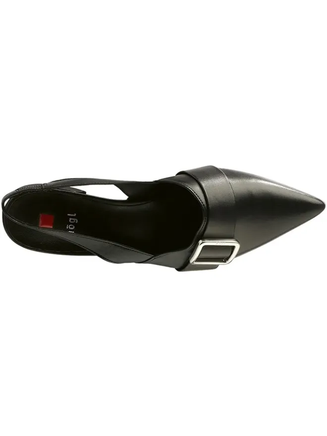 Leder-Slingballerinas in Schwarz>Högl Hot