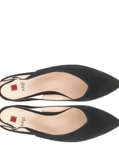 Högl Ballerinas^Leder-Slingballerinas in Schwarz