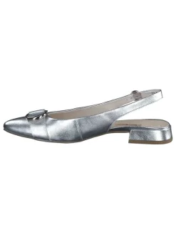 Paul Green Sandalen^Leder-Slingballerinas in Silber