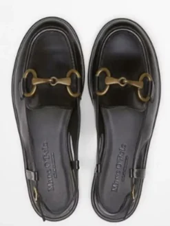 Leder-Slingballerinas in Schwarz>Marc O'Polo Shoes