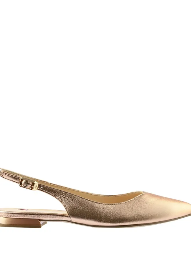 Leder-Slingballerinas "Mona" in Gold>Högl Best