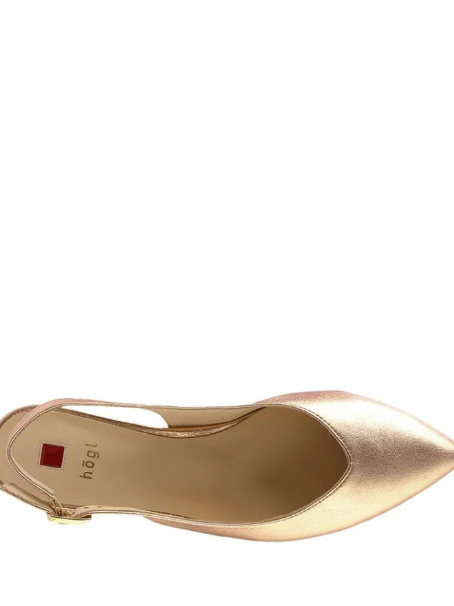 Leder-Slingballerinas "Mona" in Gold>Högl Best