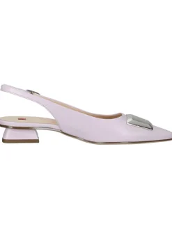Leder-Slingpumps in Lila><noscript><img width=