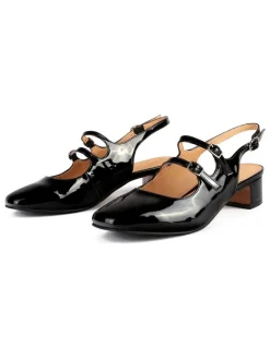 loft37 Pumps^Leder-Slingpumps in Schwarz