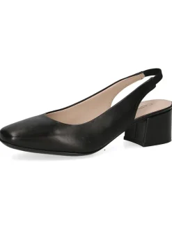 Leder-Slingpumps in Schwarz>Caprice Discount
