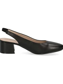 Leder-Slingpumps in Schwarz><noscript><img width=