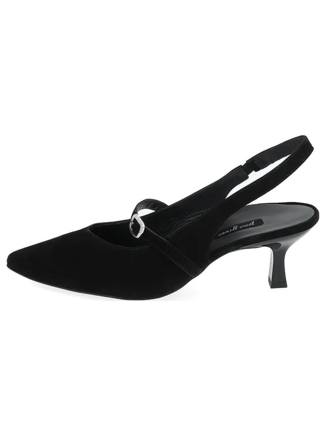 Paul Green Pumps^Leder-Slingpumps in Schwarz