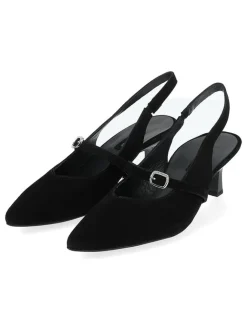 Paul Green Pumps^Leder-Slingpumps in Schwarz