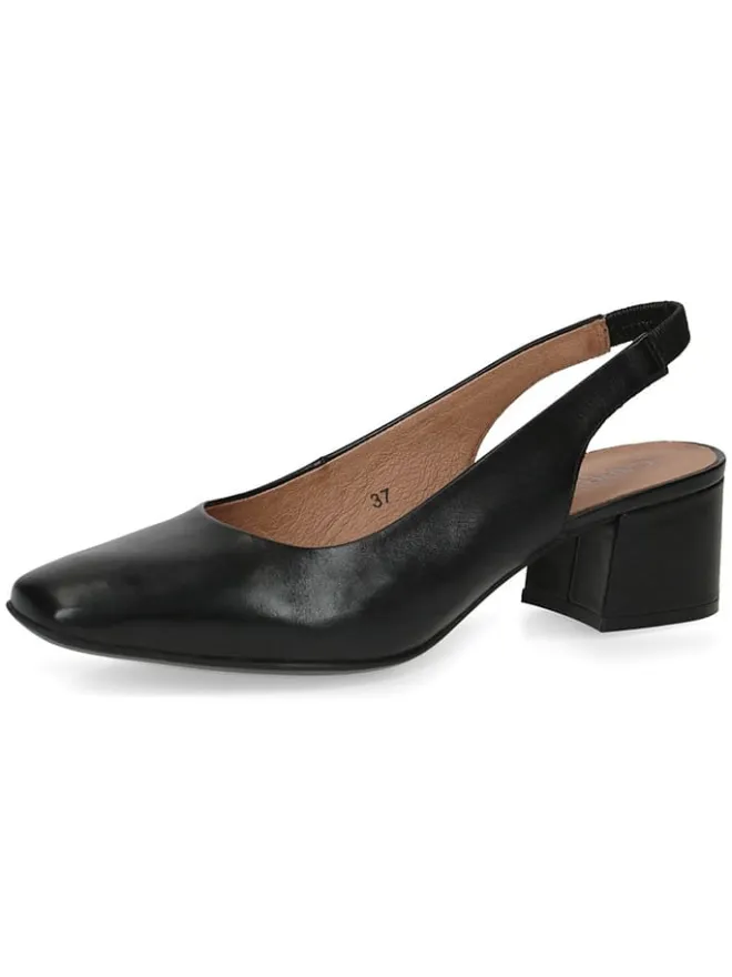 Caprice Pumps^Leder-Slingpumps "Nina" in Schwarz