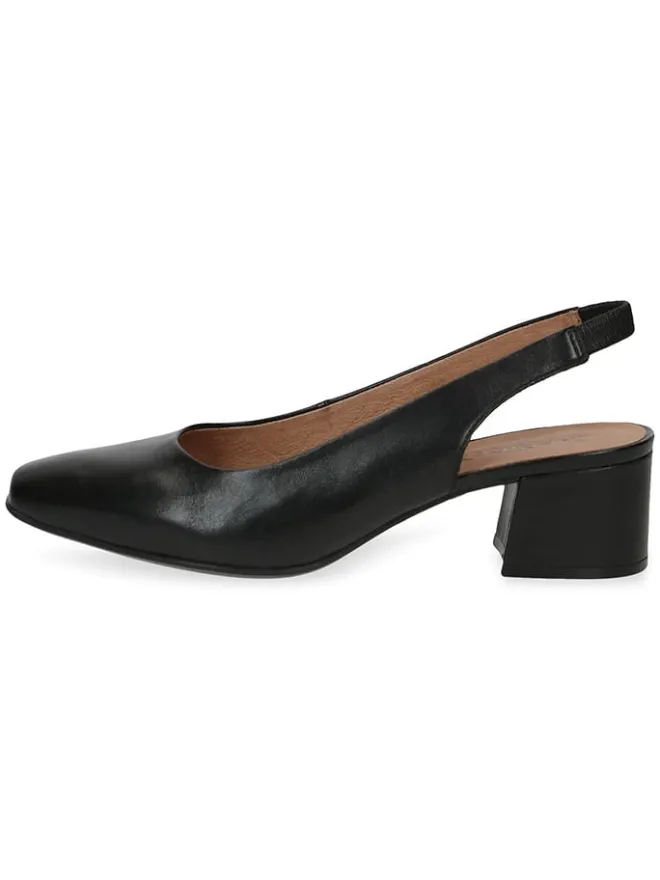Caprice Pumps^Leder-Slingpumps "Nina" in Schwarz
