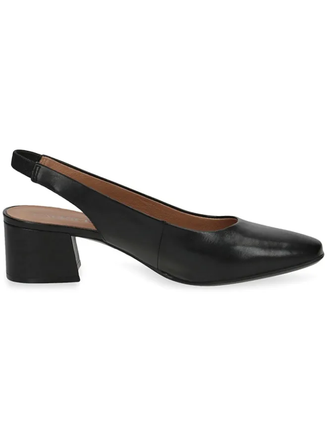 Caprice Pumps^Leder-Slingpumps "Nina" in Schwarz