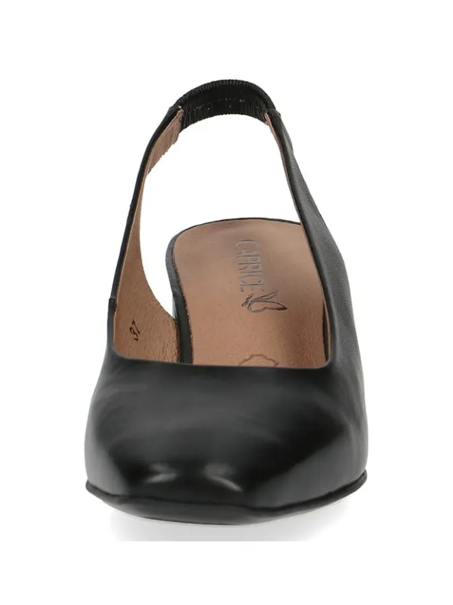 Caprice Pumps^Leder-Slingpumps "Nina" in Schwarz