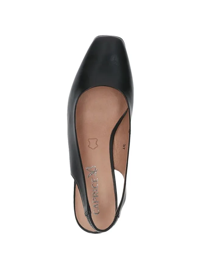 Caprice Pumps^Leder-Slingpumps "Nina" in Schwarz