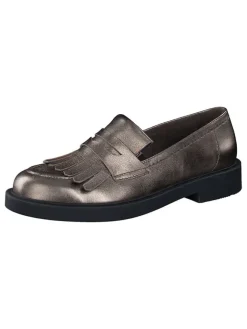 Paul Green Halbschuhe^Leder-Slipper in Braun/ Gold