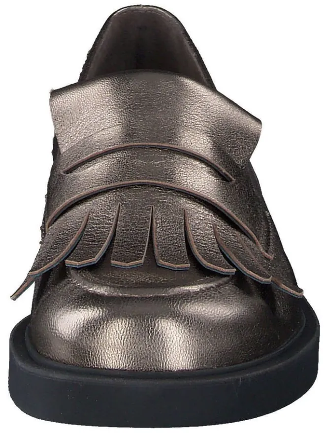 Paul Green Halbschuhe^Leder-Slipper in Braun/ Gold