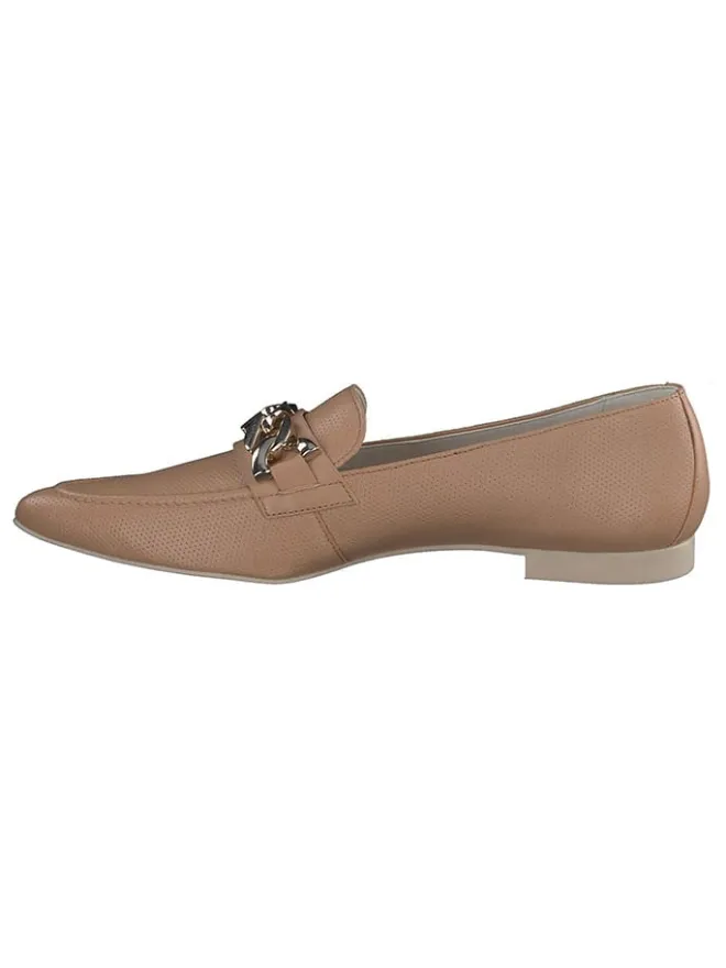 Paul Green Halbschuhe^Leder-Slipper in Hellbraun