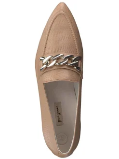 Paul Green Halbschuhe^Leder-Slipper in Hellbraun