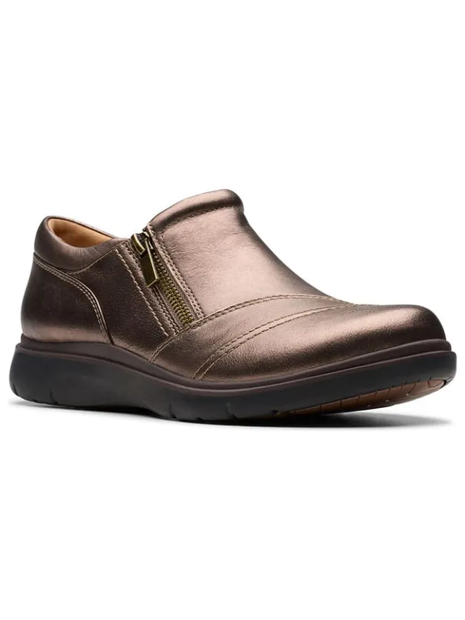 Clarks Halbschuhe^Leder-Slipper "Certina Pure" in Braun