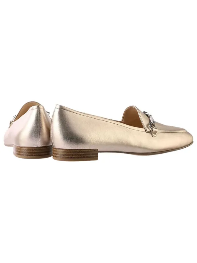 Högl Halbschuhe^Leder-Slipper "Close" in Gold