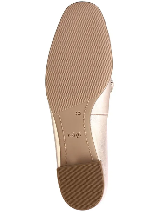 Högl Halbschuhe^Leder-Slipper "Close" in Gold
