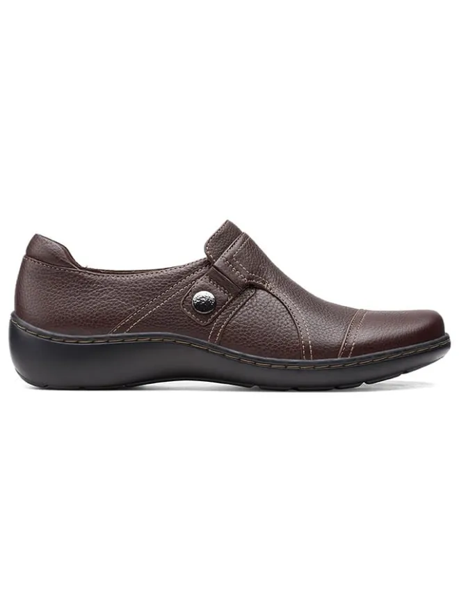 Leder-Slipper "Cora Poppy" in Braun>Clarks