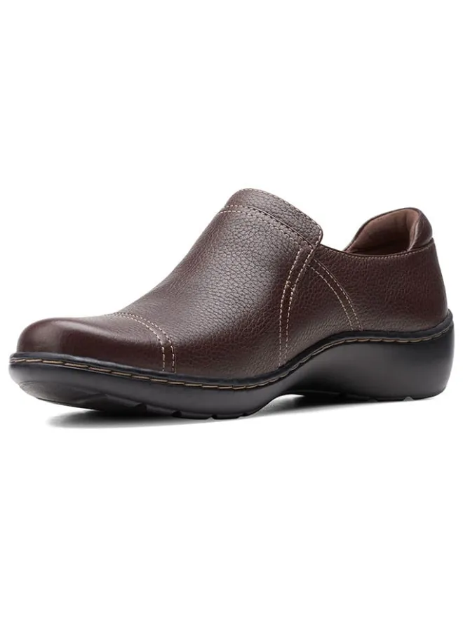 Leder-Slipper "Cora Poppy" in Braun>Clarks