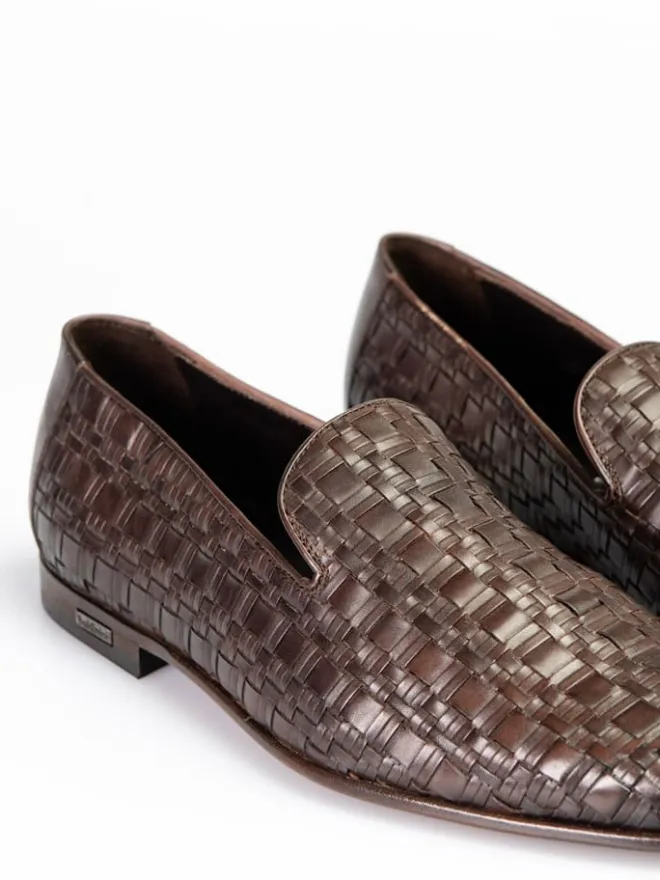 Leder-Slipper in Braun>Baldinini Hot