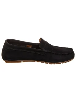 Leder-Slipper in Dunkelblau>Marc O'Polo Shoes Online