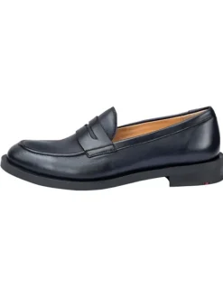 Leder-Slipper in Dunkelblau><noscript><img width=