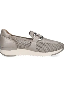 Leder-Slipper in Grau><noscript><img width=