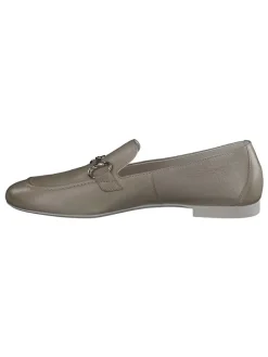 Paul Green Halbschuhe^Leder-Slipper in Khaki