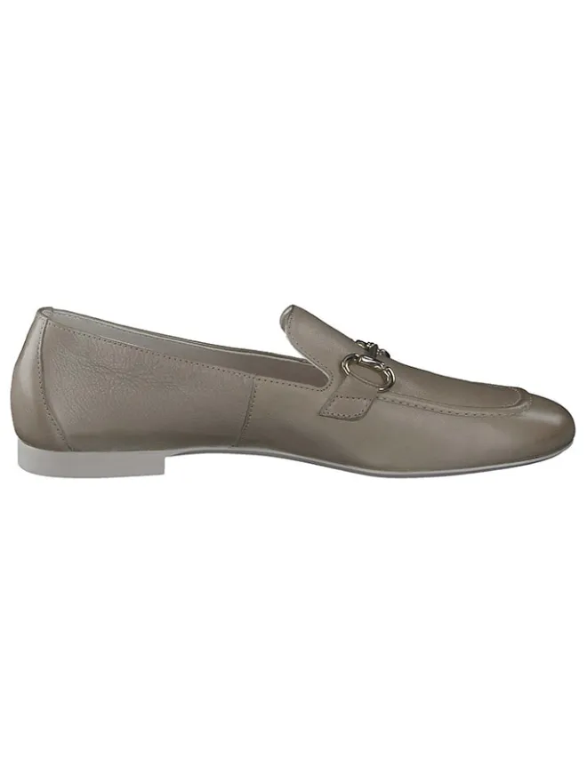 Paul Green Halbschuhe^Leder-Slipper in Khaki