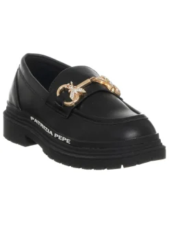 Patrizia Pepe Halbschuhe^Leder-Slipper in Schwarz