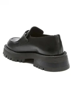 British Passport Halbschuhe^Leder-Slipper in Schwarz
