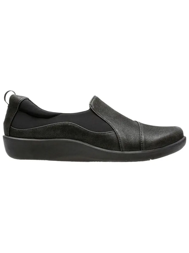 Leder-Slipper in Schwarz>Clarks Clearance