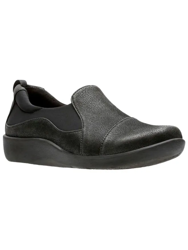 Leder-Slipper in Schwarz>Clarks Clearance